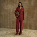 Shamsa Blazer - Burnt Red