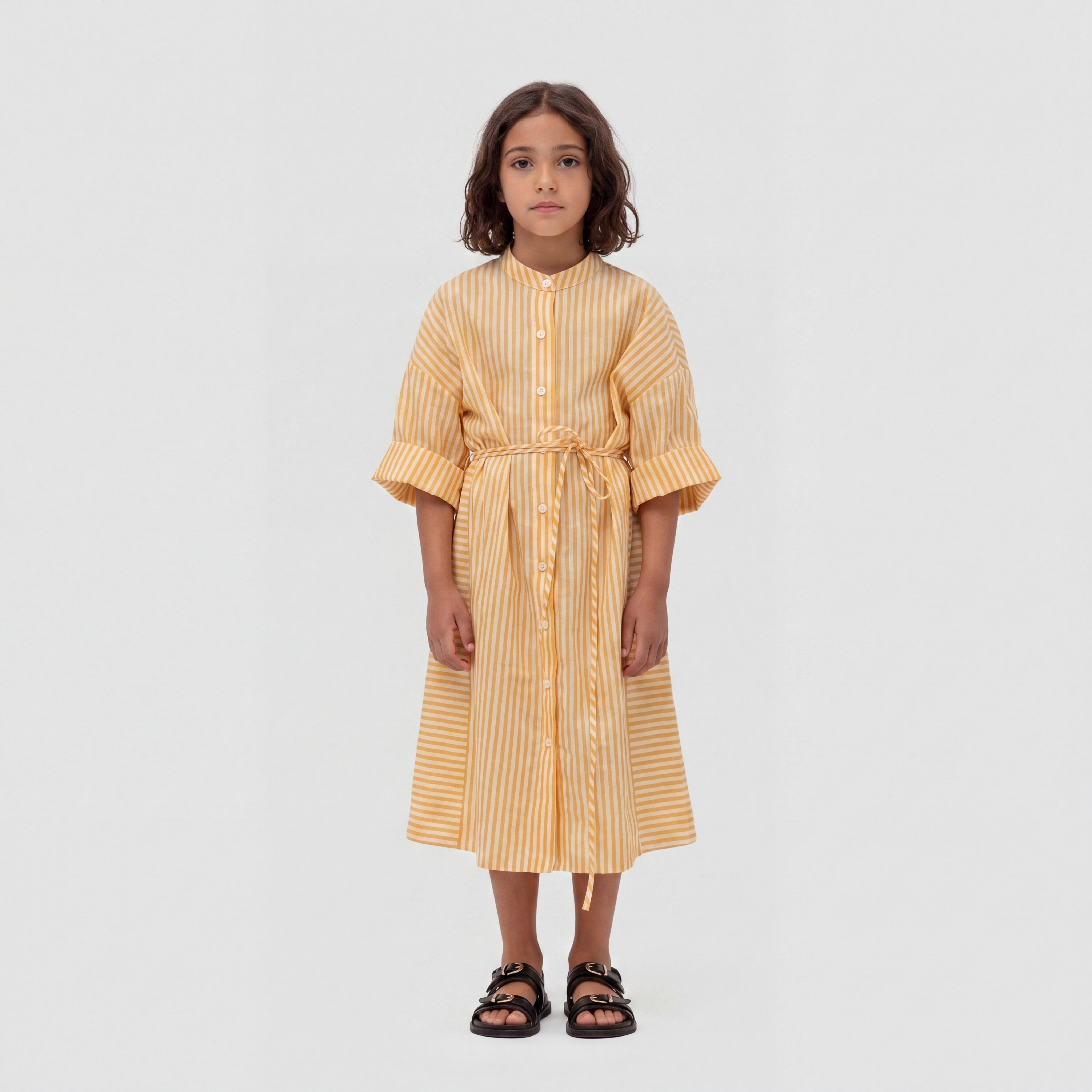 yellow stripe shirt dress Lina Shirt Dress (Kids)