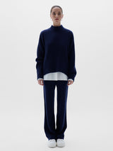 Nathalie Cashmere Trousers - Dark blue