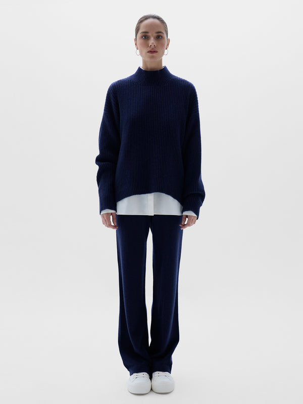 Nathalie Cashmere Jumper - Dark blue