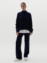 Nathalie Cashmere Trousers - Dark blue