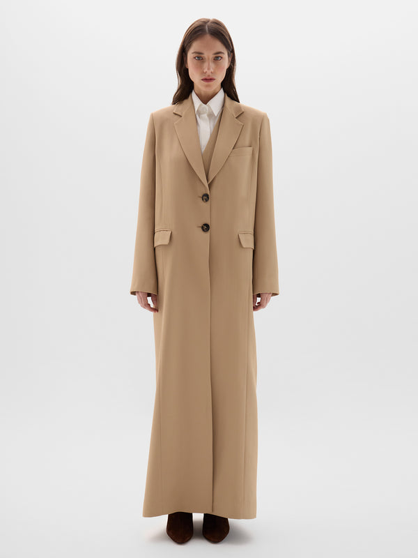 Jhana Long Blazer - Camel