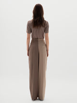 Zelda Trousers Two-Tone Beige & Taupe