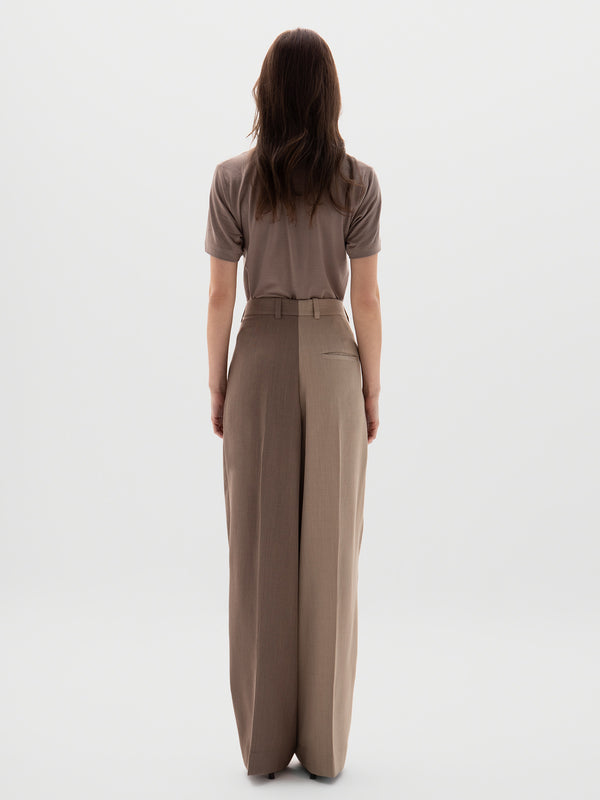 Zelda Trousers Two-Tone Beige & Taupe