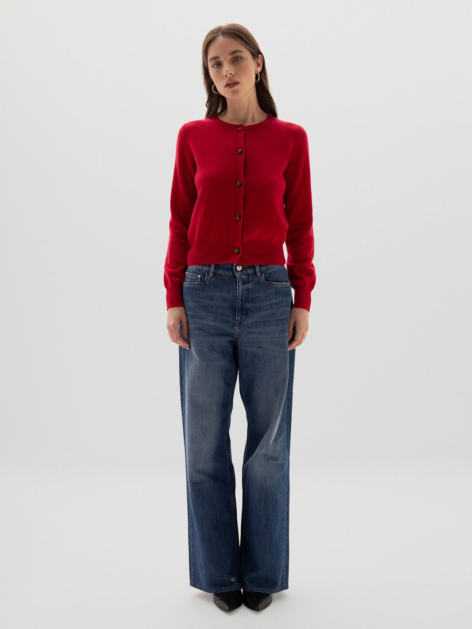 Kate Cashmere Cardigan - Red – Bouguessa Kate Cashmere Cardigan - Red – Bouguessa