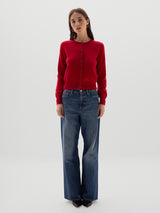 Kate Cashmere Cardigan - Red