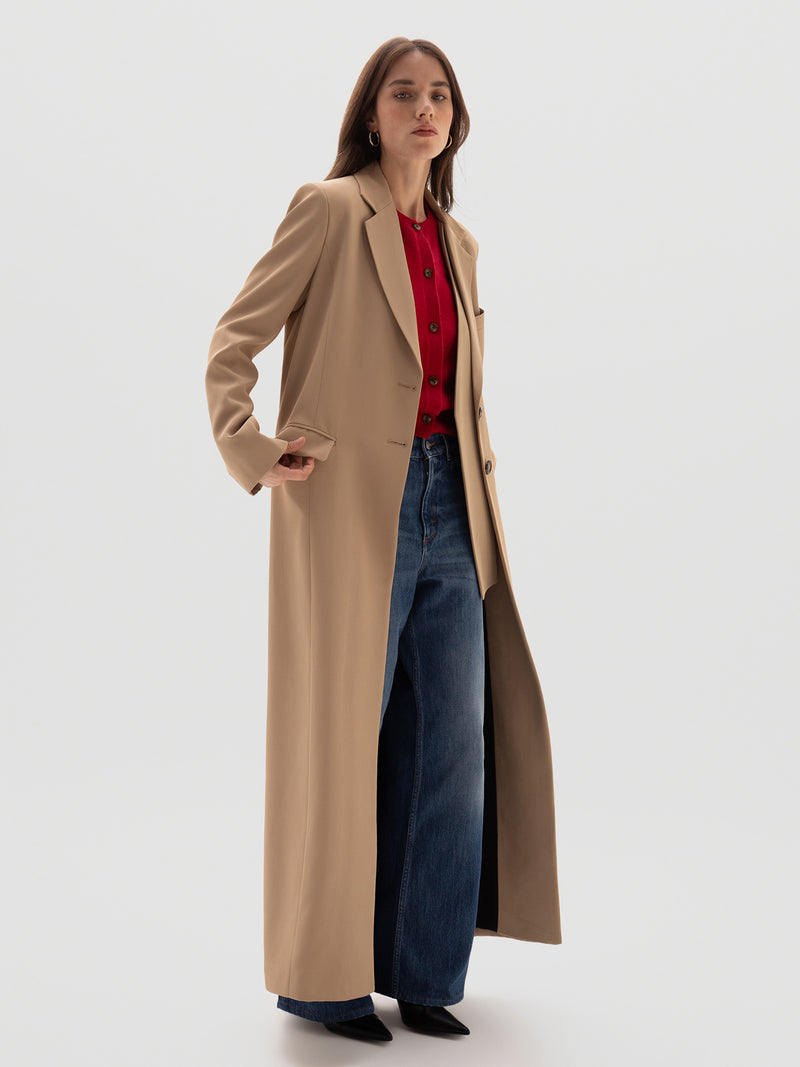 Jhana Long Blazer - Camel