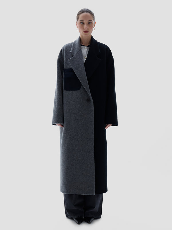 Osa Coat Two-Tone - Grey-Black