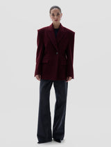 Safia Short Coat - Burgundy