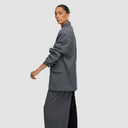 Double Take Blazer - Two-Tone Black & Grey Pinstripe