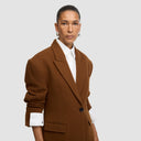 Safia Short Coat - Light Brown