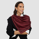Nomad Silk Scarf Square 90 - Burgundy