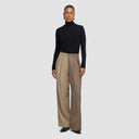 Double Take Trousers - Two-Tone Beige & Taupe