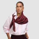 Nomad Silk Scarf Square 90 - Burgundy