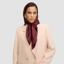 Nomad Silk Scarf Square 90 - Burgundy