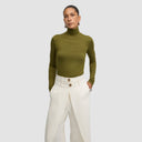 Wei Turtleneck Top - Olive Green