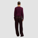 Iconic Elasticated Trousers - Plum Brown