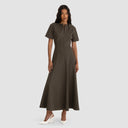Serena Dress - Ash Brown