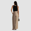 Zelda Trousers - Two-Tone Beige & Taupe