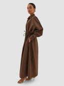 Ratna Shirt Dress - Brown