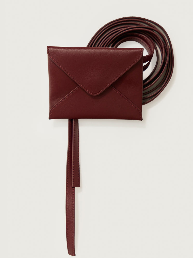 Zeena Belt & Envelope - Burgundy