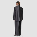 Zelda Blazer - Two-Tone Black & Grey Pinstripe