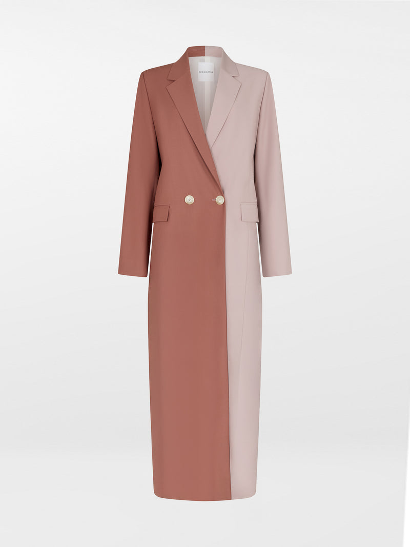 Hend Long Blazer - Rosewood & Soft Pink