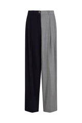 Zelda Trousers - Two-Tone Dark Blue & Grey