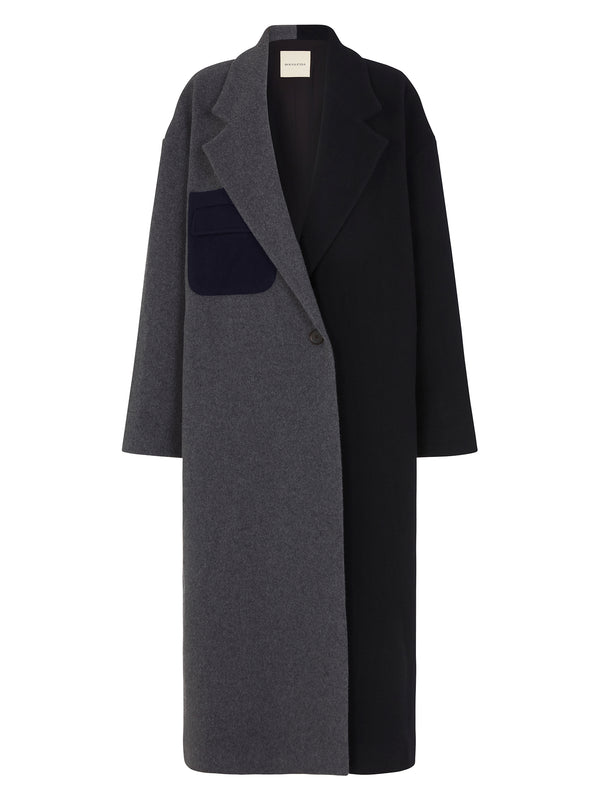 Osa Coat - Two-Tone Grey/Black