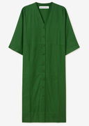 Amna Button Down Dress - Green
