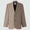 Zelda Blazer - Two-Tone Beige & Taupe