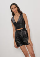 Mimi leather shorts