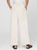 High Waisted Cropped Culottes - Cream