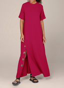A-line Crepe T-shirt Dress
