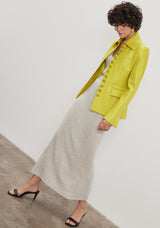 Camila Leather Fitted Blazer