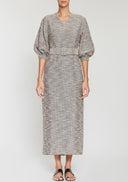 Tweed Puffed Sleeves Dress