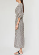 Tweed Puffed Sleeves Dress