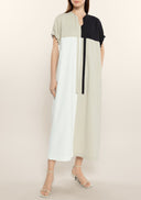Tri-color Kaftan Dress